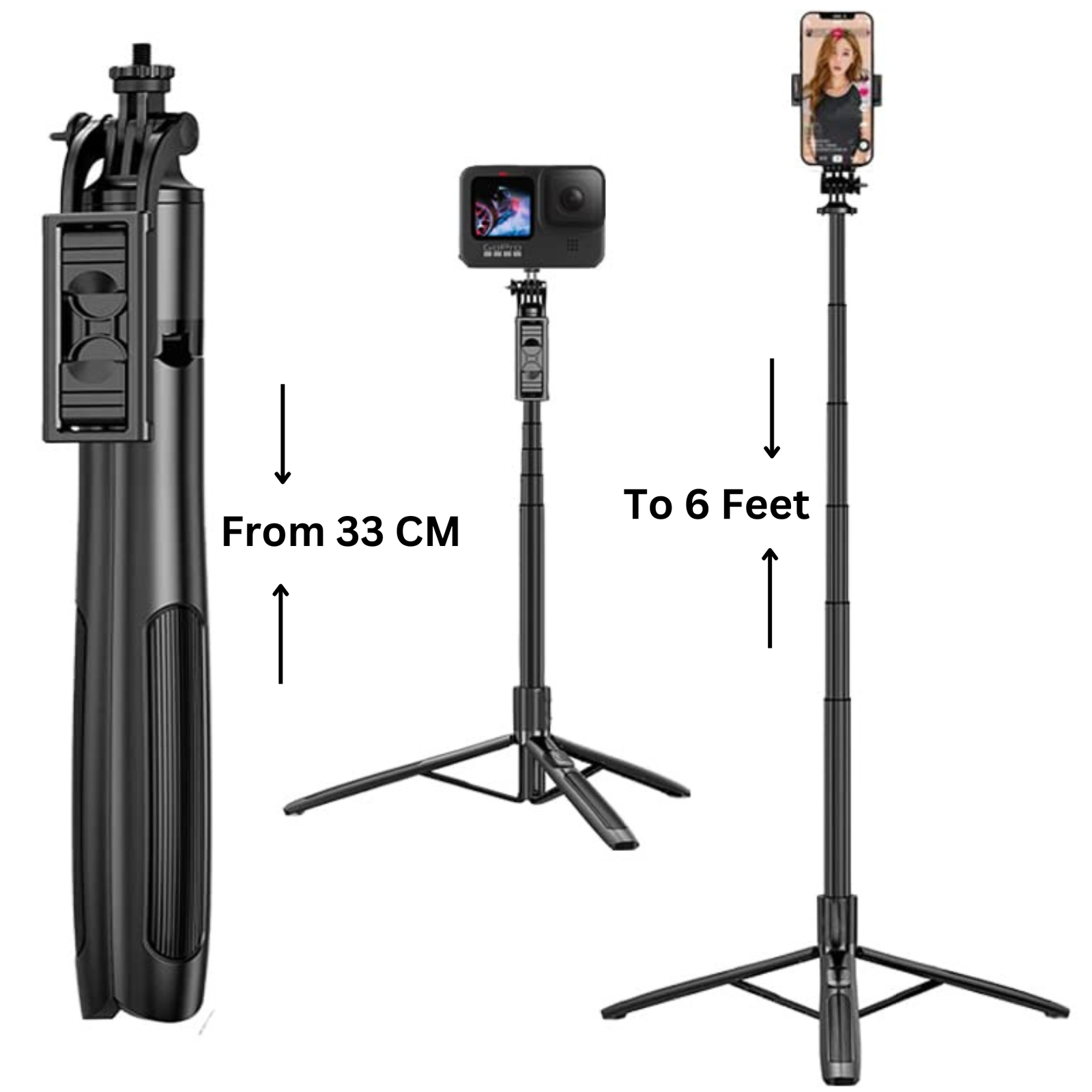 Q05 Tripod for Youtuber Tripod with Selfie Stick,