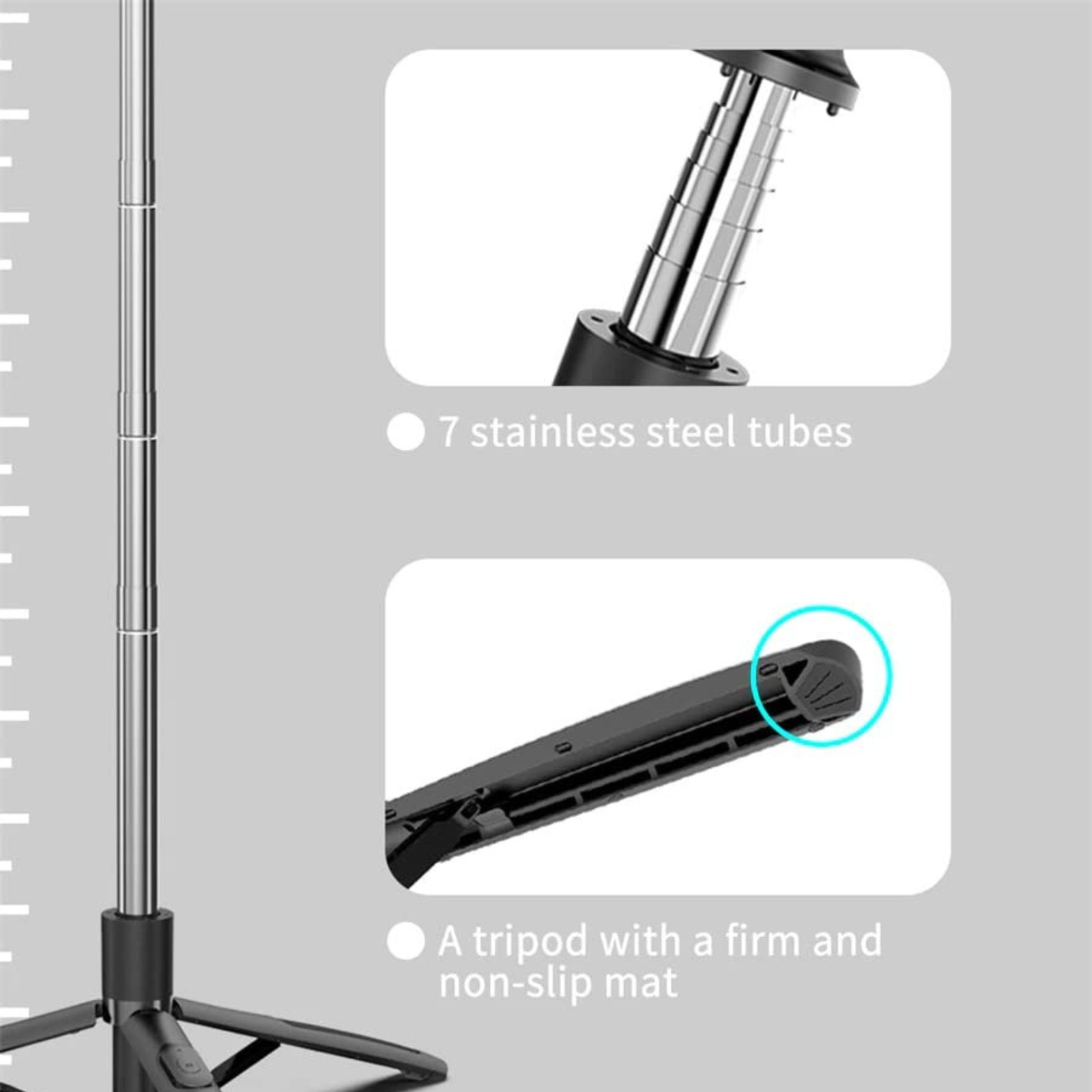 Q05 Tripod for Youtuber Tripod with Selfie Stick,