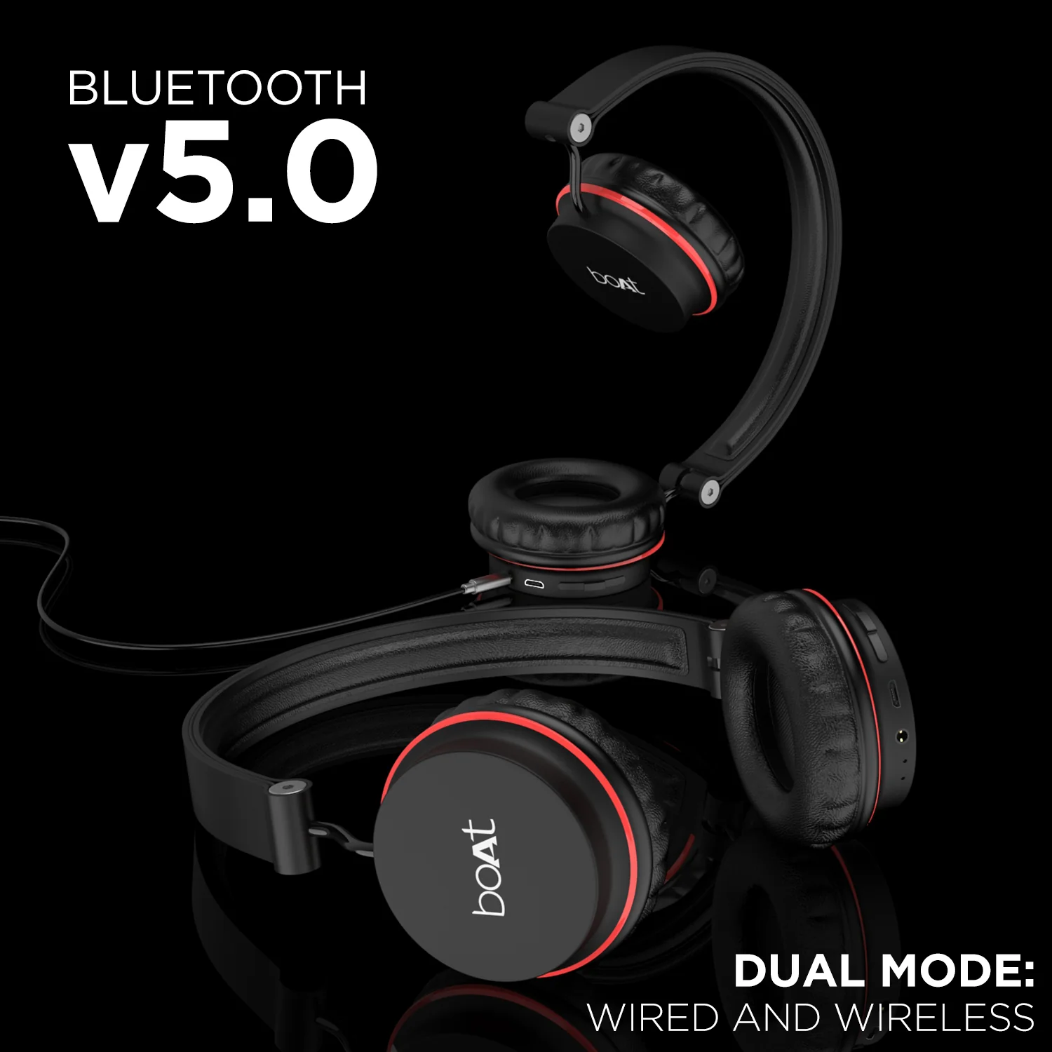 Boat Rockerz 400 Headphones Dual Mode Bluetooth and wired