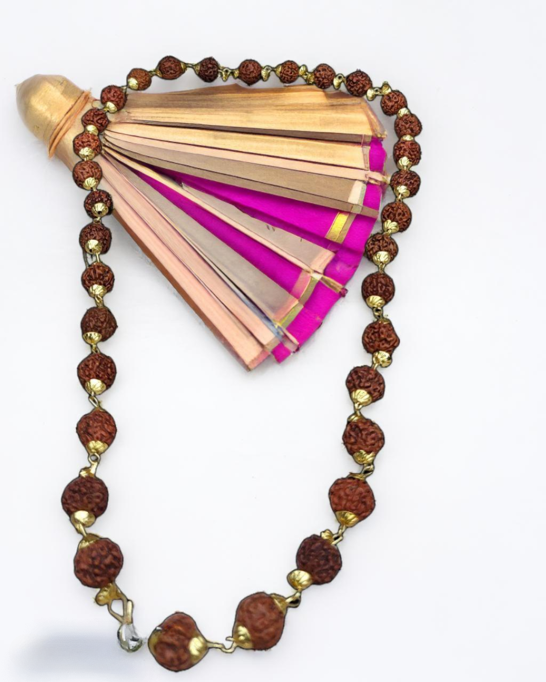 5 Mukhi Rudraksh Mala with Gold Plated chain